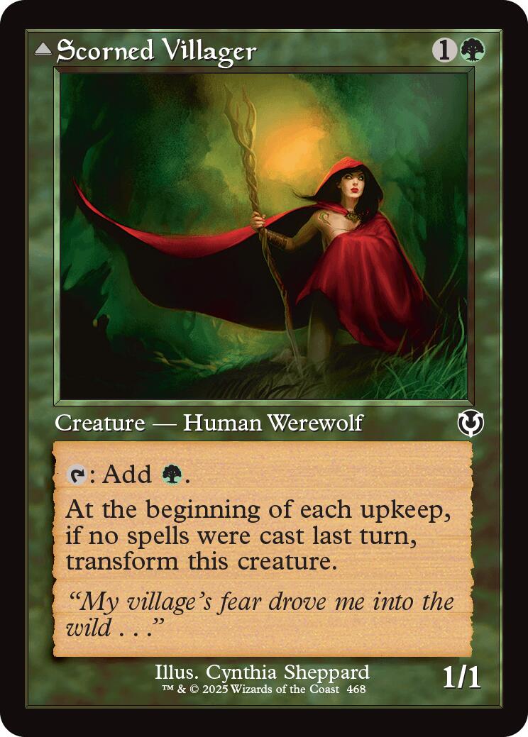 Scorned Villager // Scrounged Scythe (Retro Frame) [Innistrad Remastered] | Gam3 Escape