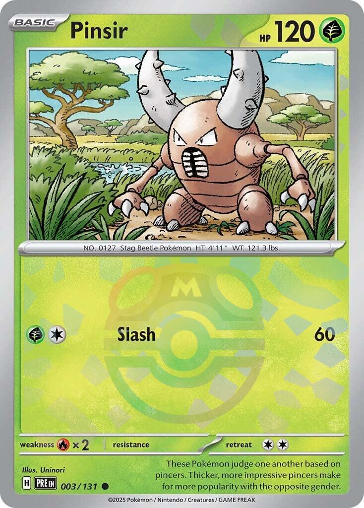 Pinsir (003/131) (Master Ball Pattern) [Scarlet & Violet: Prismatic Evolutions] | Gam3 Escape