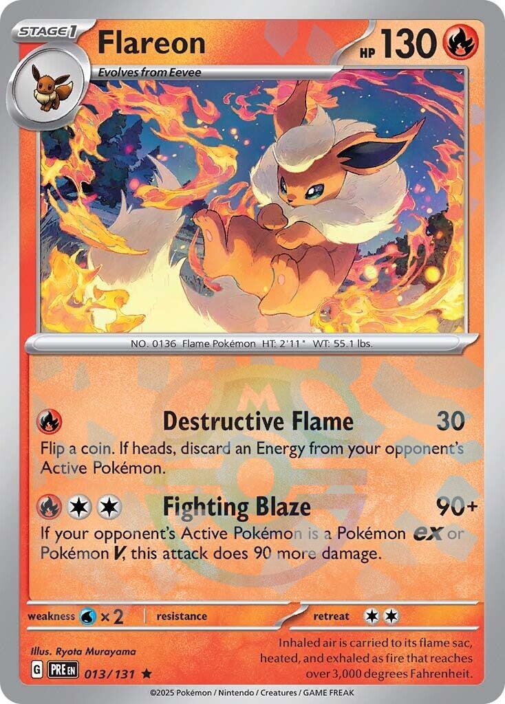 Flareon (013/131) (Master Ball Pattern) [Scarlet & Violet: Prismatic Evolutions] | Gam3 Escape