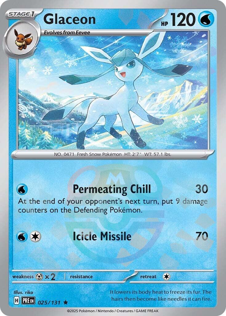 Glaceon (025/131) (Master Ball Pattern) [Scarlet & Violet: Prismatic Evolutions] | Gam3 Escape