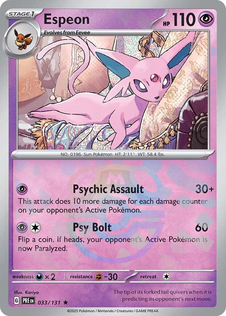 Espeon (033/131) (Master Ball Pattern) [Scarlet & Violet: Prismatic Evolutions] | Gam3 Escape