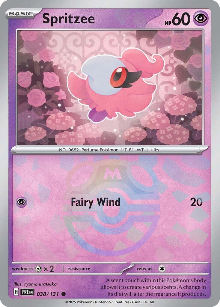 Spritzee (038/131) (Master Ball Pattern) [Scarlet & Violet: Prismatic Evolutions] | Gam3 Escape