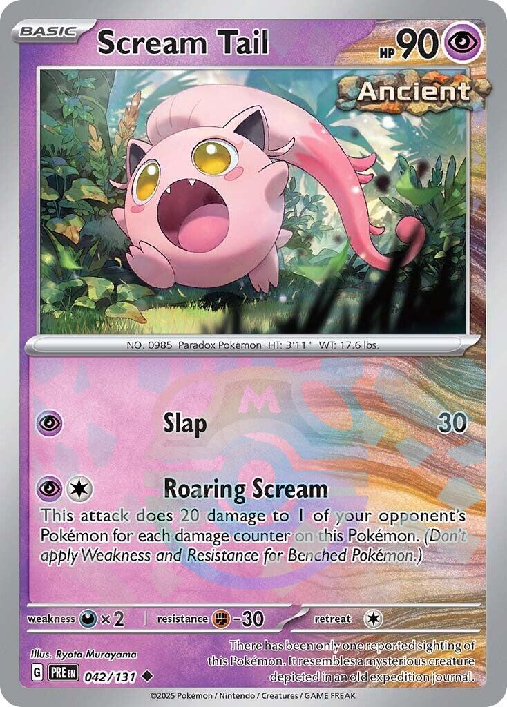 Scream Tail (042/131) (Master Ball Pattern) [Scarlet & Violet: Prismatic Evolutions] | Gam3 Escape