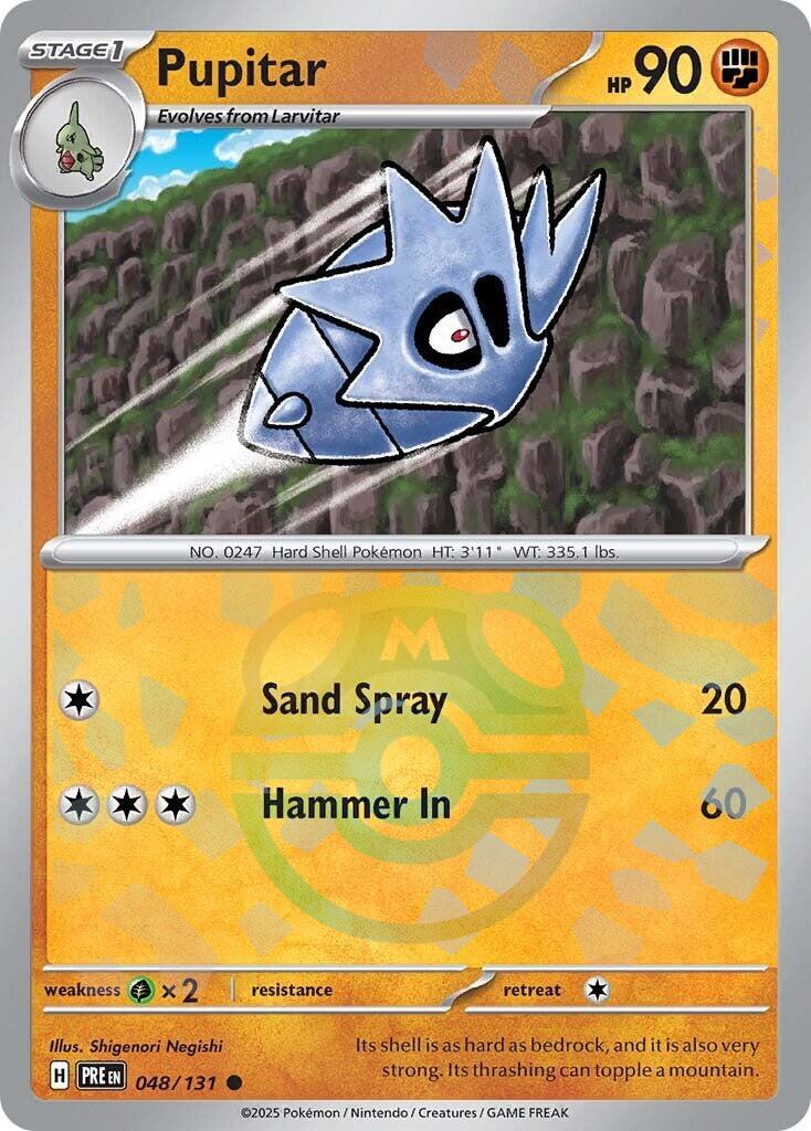 Pupitar (048/131) (Master Ball Pattern) [Scarlet & Violet: Prismatic Evolutions] | Gam3 Escape