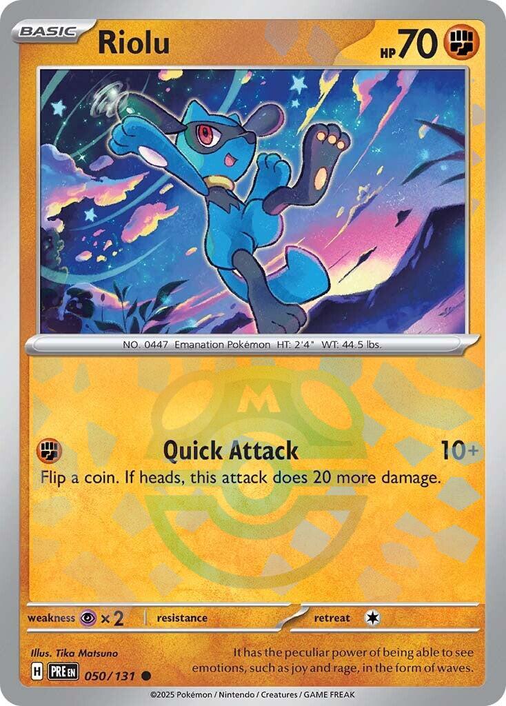 Riolu (050/131) (Master Ball Pattern) [Scarlet & Violet: Prismatic Evolutions] | Gam3 Escape