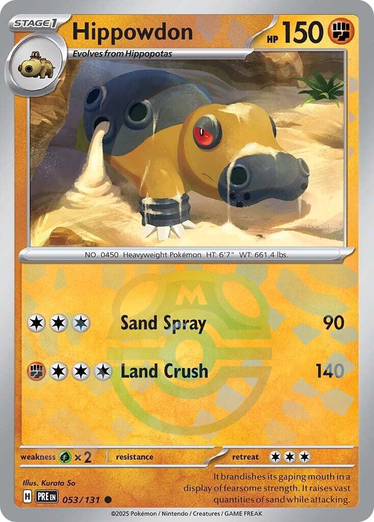 Hippowdon (053/131) (Master Ball Pattern) [Scarlet & Violet: Prismatic Evolutions] | Gam3 Escape