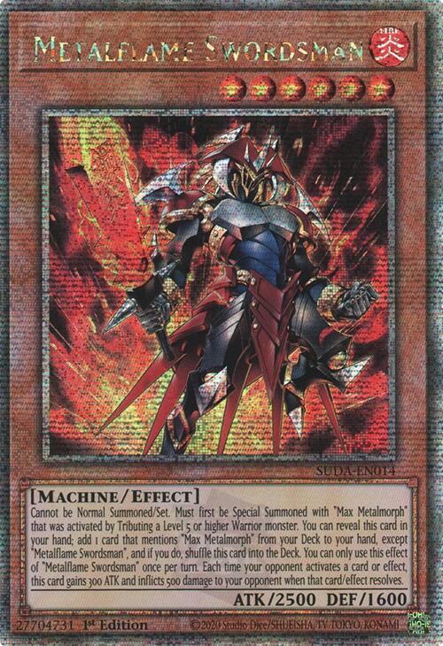 Metalflame Swordsman (Quarter Century Secret Rare) [SUDA-EN014] Quarter Century Secret Rare | Gam3 Escape