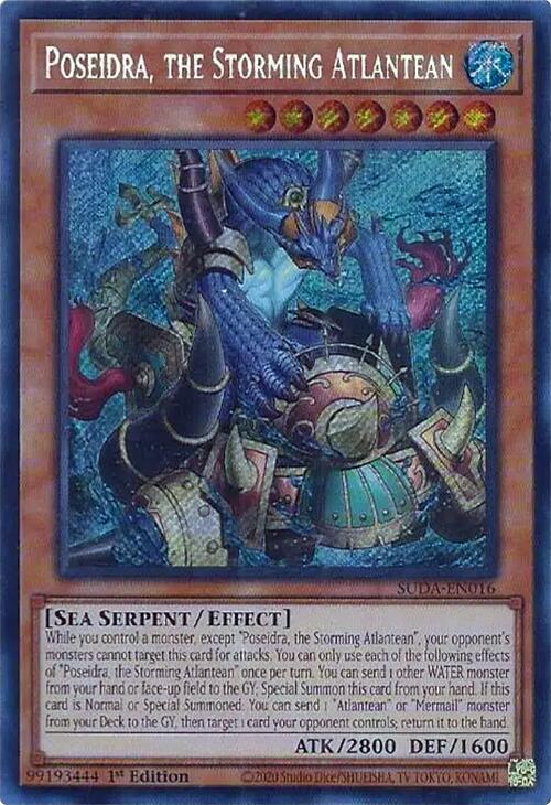 Poseidra, the Storming Atlantean [SUDA-EN016] Secret Rare | Gam3 Escape
