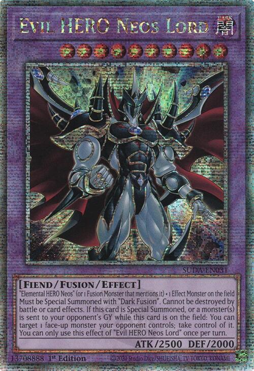 Evil HERO Neos Lord (Quarter Century Secret Rare) [SUDA-EN031] Quarter Century Secret Rare | Gam3 Escape