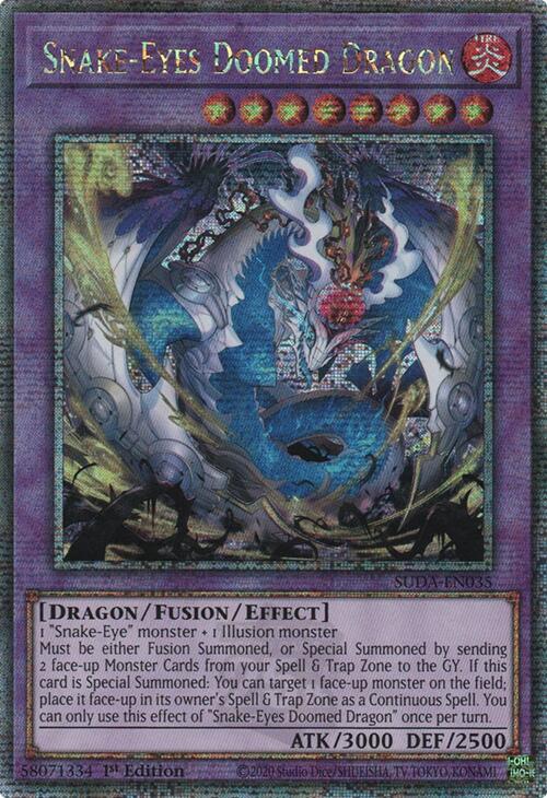 Snake-Eyes Doomed Dragon (Quarter Century Secret Rare) [SUDA-EN035] Quarter Century Secret Rare | Gam3 Escape