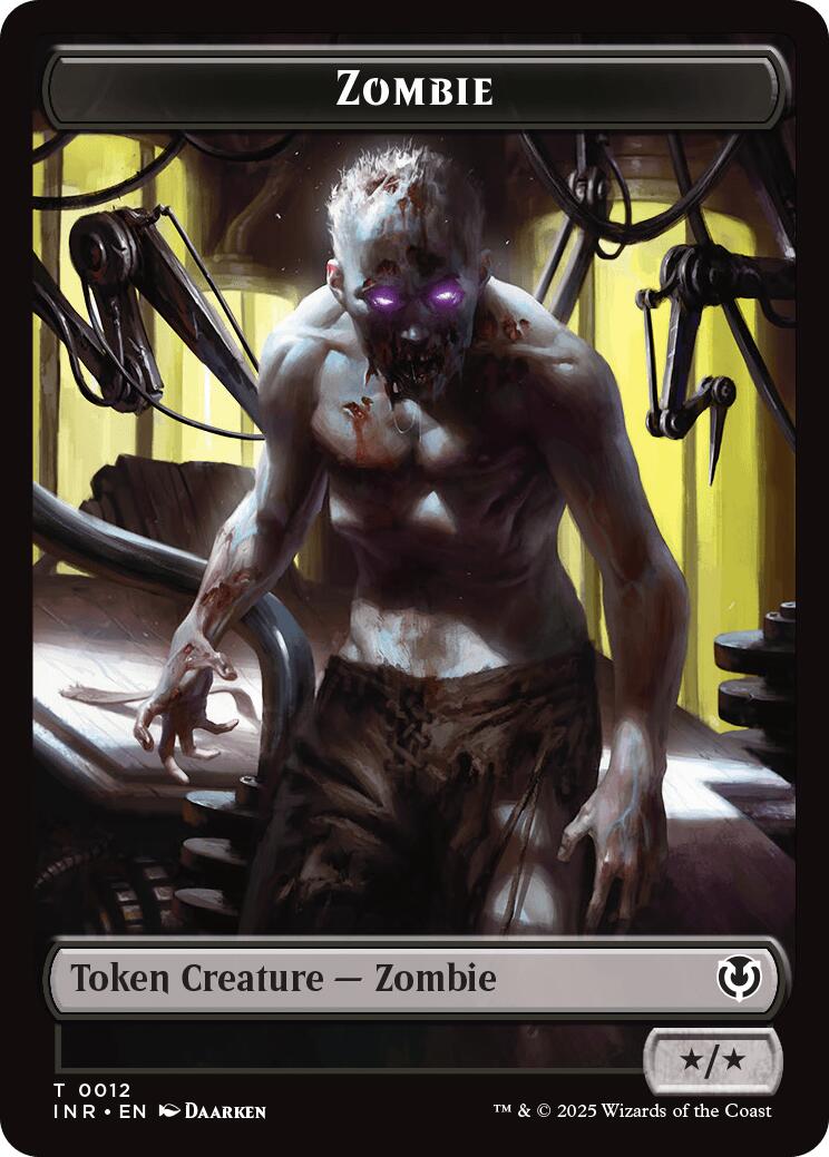 Zombie (0011) // Zombie (0012) Double-Sided Token [Innistrad Remastered Tokens] | Gam3 Escape