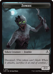 Zombie (0011) // Zombie (0012) Double-Sided Token [Innistrad Remastered Tokens] | Gam3 Escape