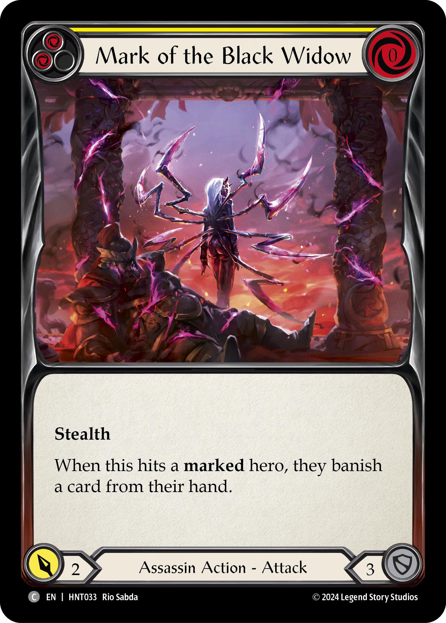 Mark of the Black Widow (Yellow) [HNT033] (The Hunted) | Gam3 Escape