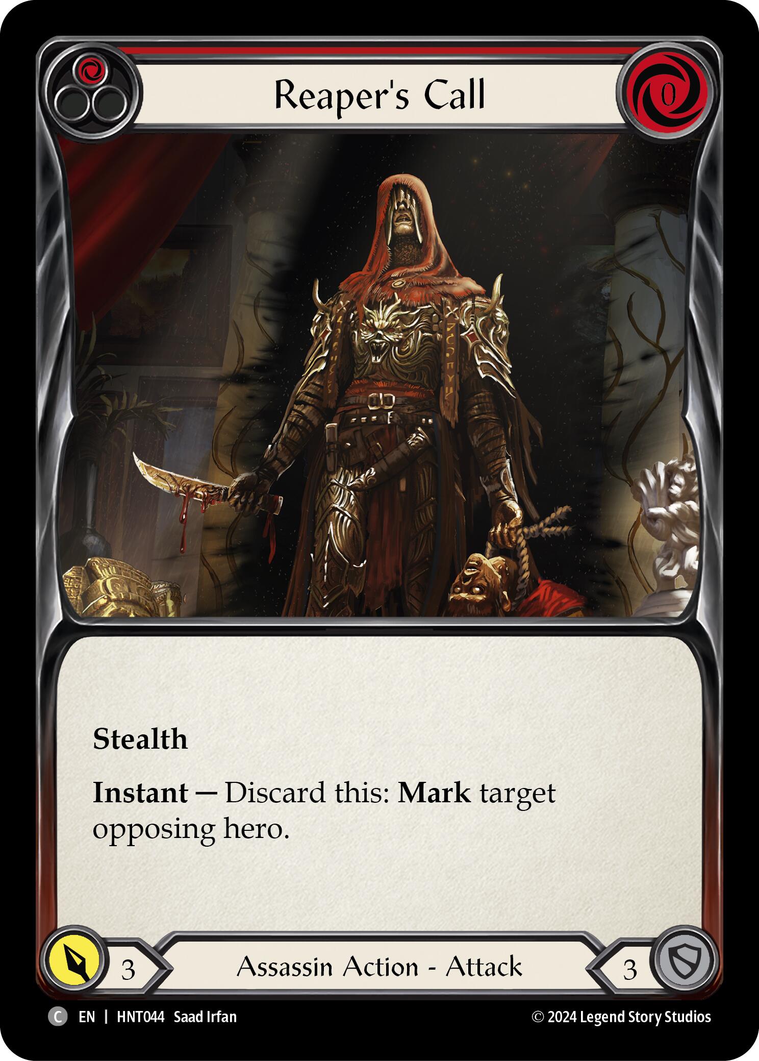 Reaper's Call (Red) [HNT044] (The Hunted)  Rainbow Foil | Gam3 Escape