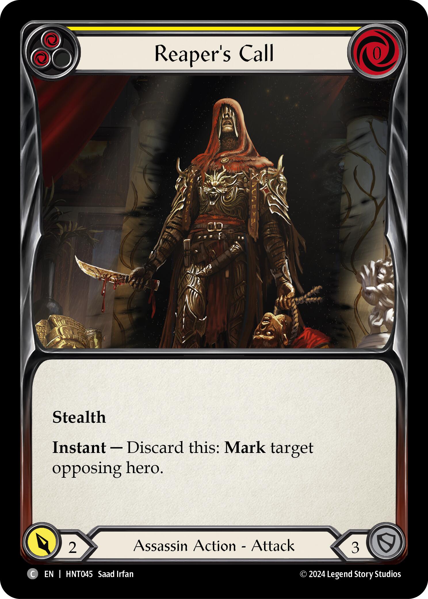 Reaper's Call (Yellow) [HNT045] (The Hunted)  Rainbow Foil | Gam3 Escape