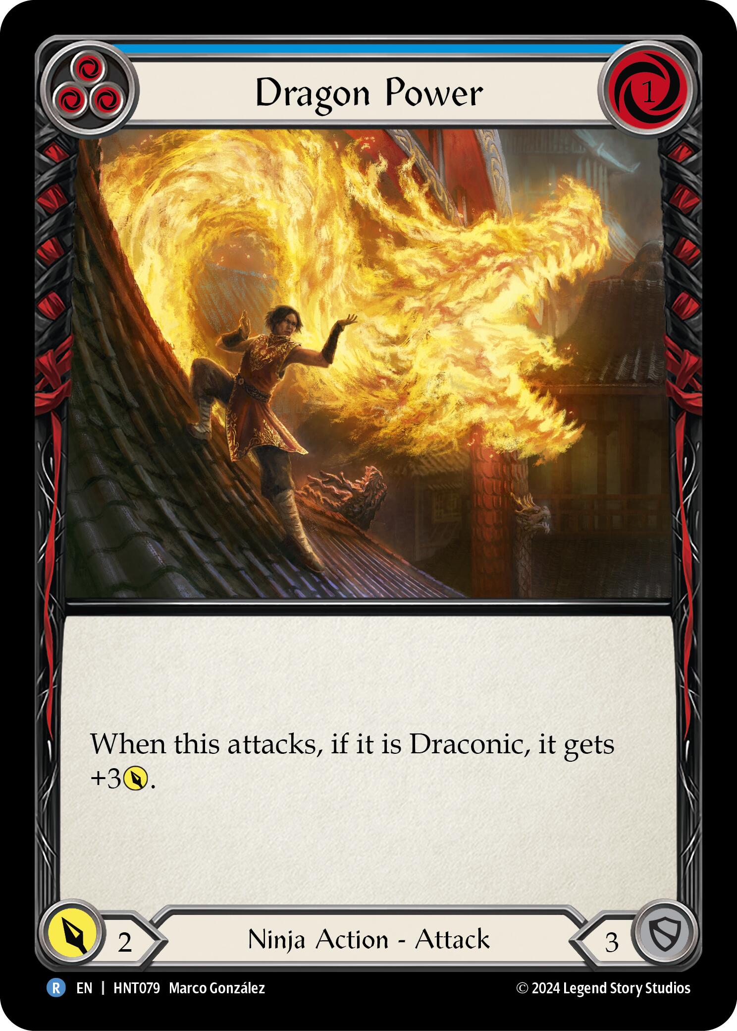 Dragon Power (Blue) [HNT079] (The Hunted)  Rainbow Foil | Gam3 Escape