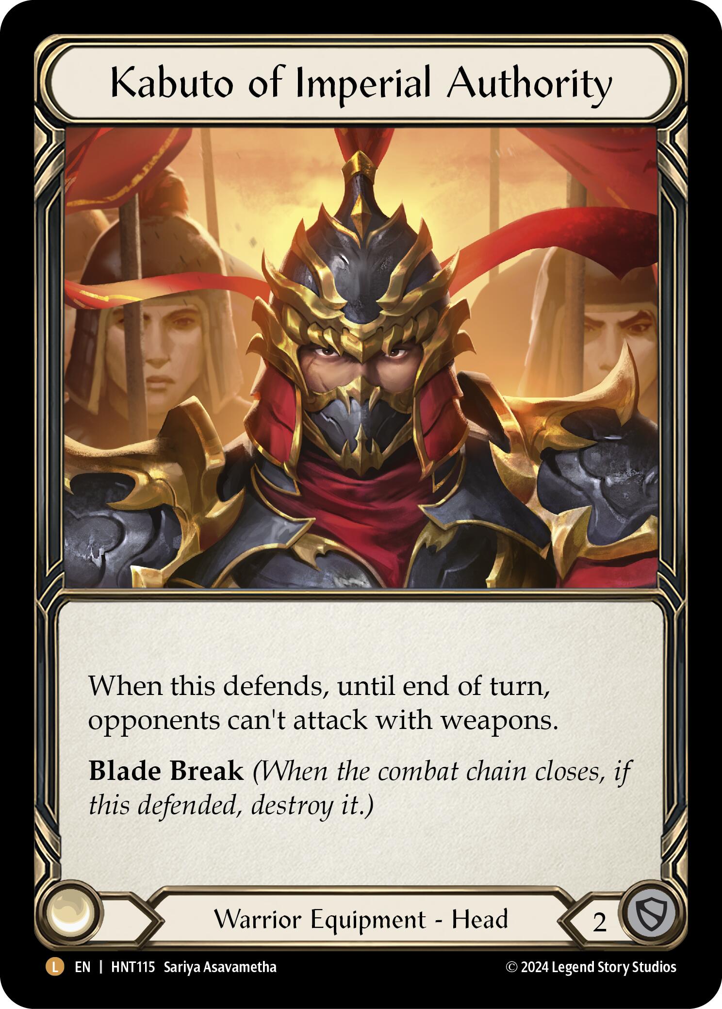 Kabuto of Imperial Authority [HNT115] (The Hunted)  Rainbow Foil | Gam3 Escape