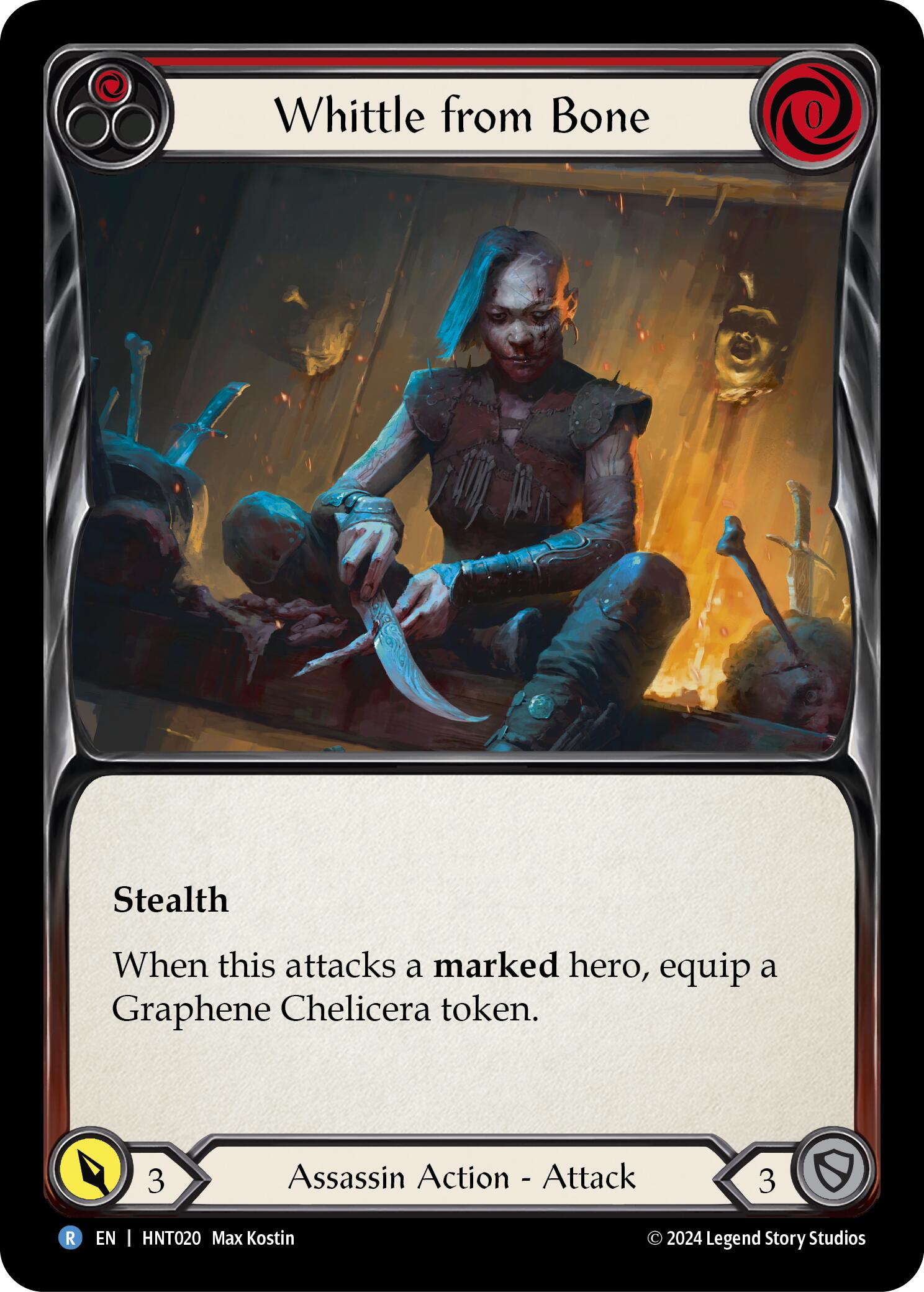 Whittle from Bone (Red) [HNT020] (The Hunted)  Rainbow Foil | Gam3 Escape