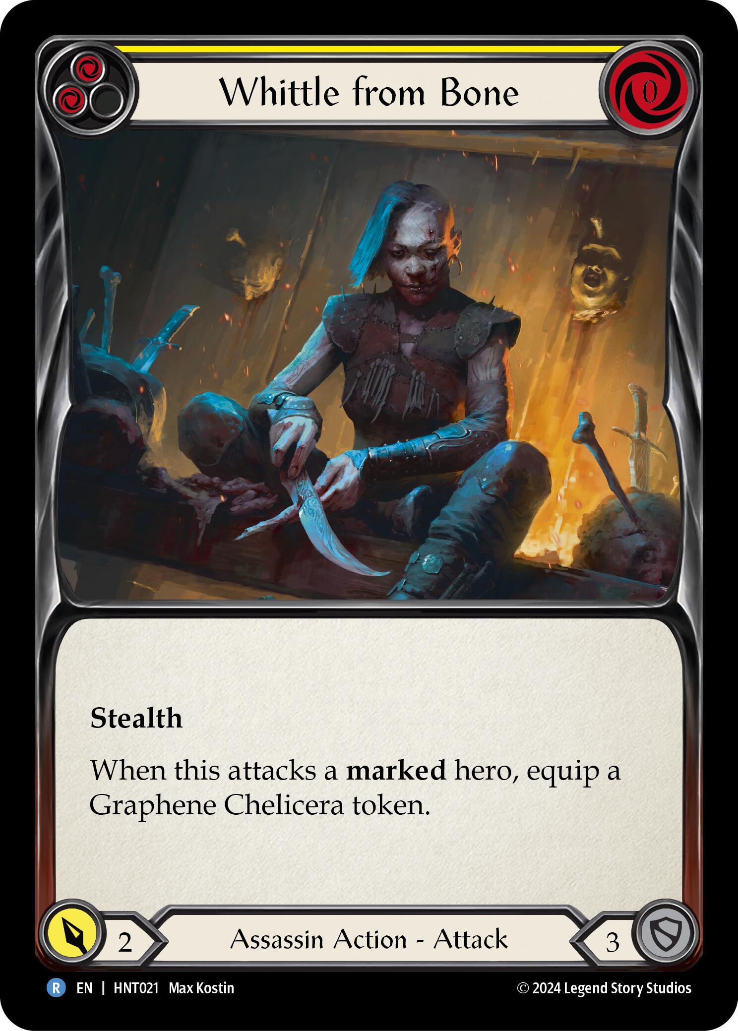 Whittle from Bone (Yellow) [HNT021] (The Hunted)  Rainbow Foil | Gam3 Escape