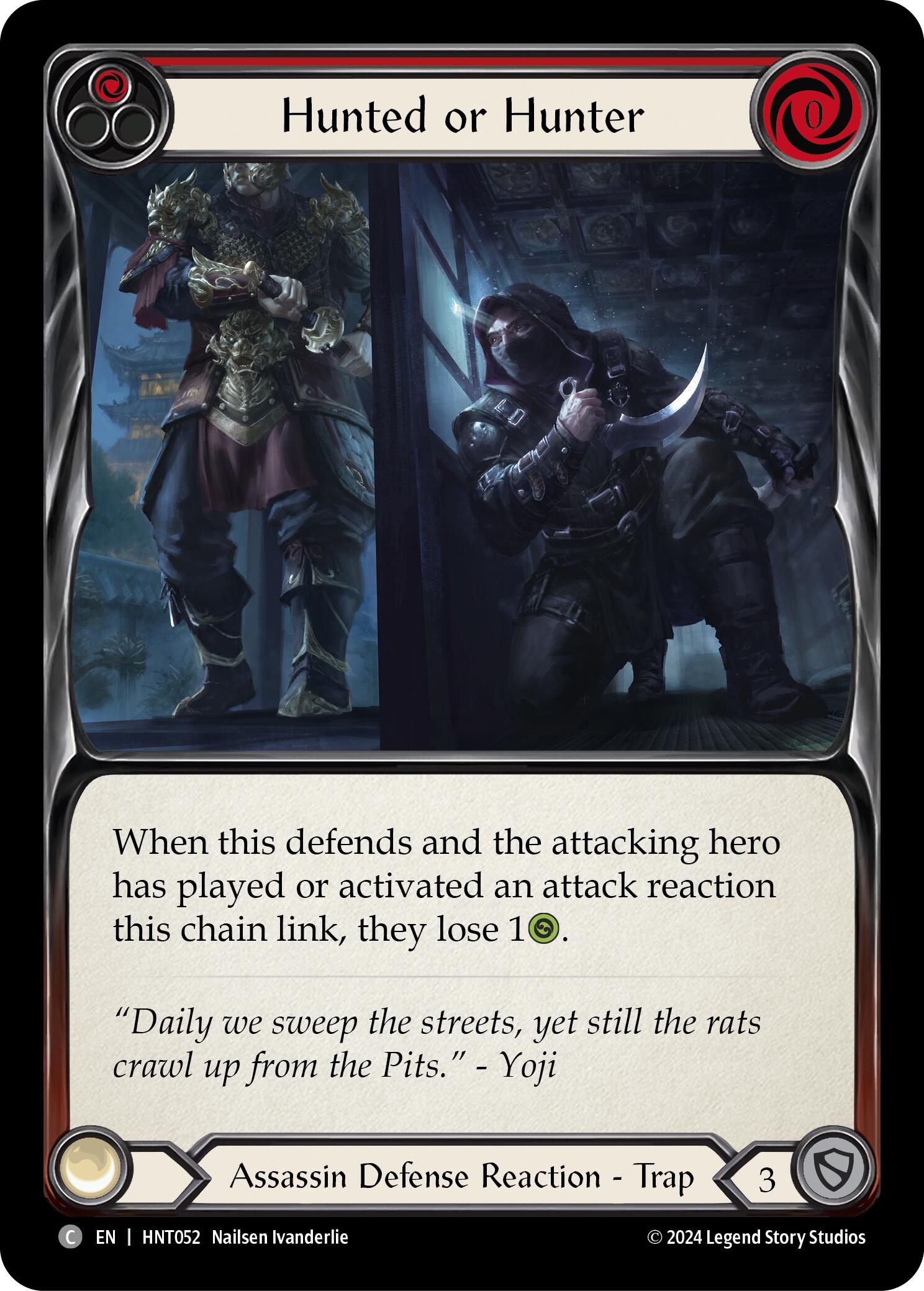 Hunted or Hunter (Red) [HNT052] (The Hunted)  Rainbow Foil | Gam3 Escape