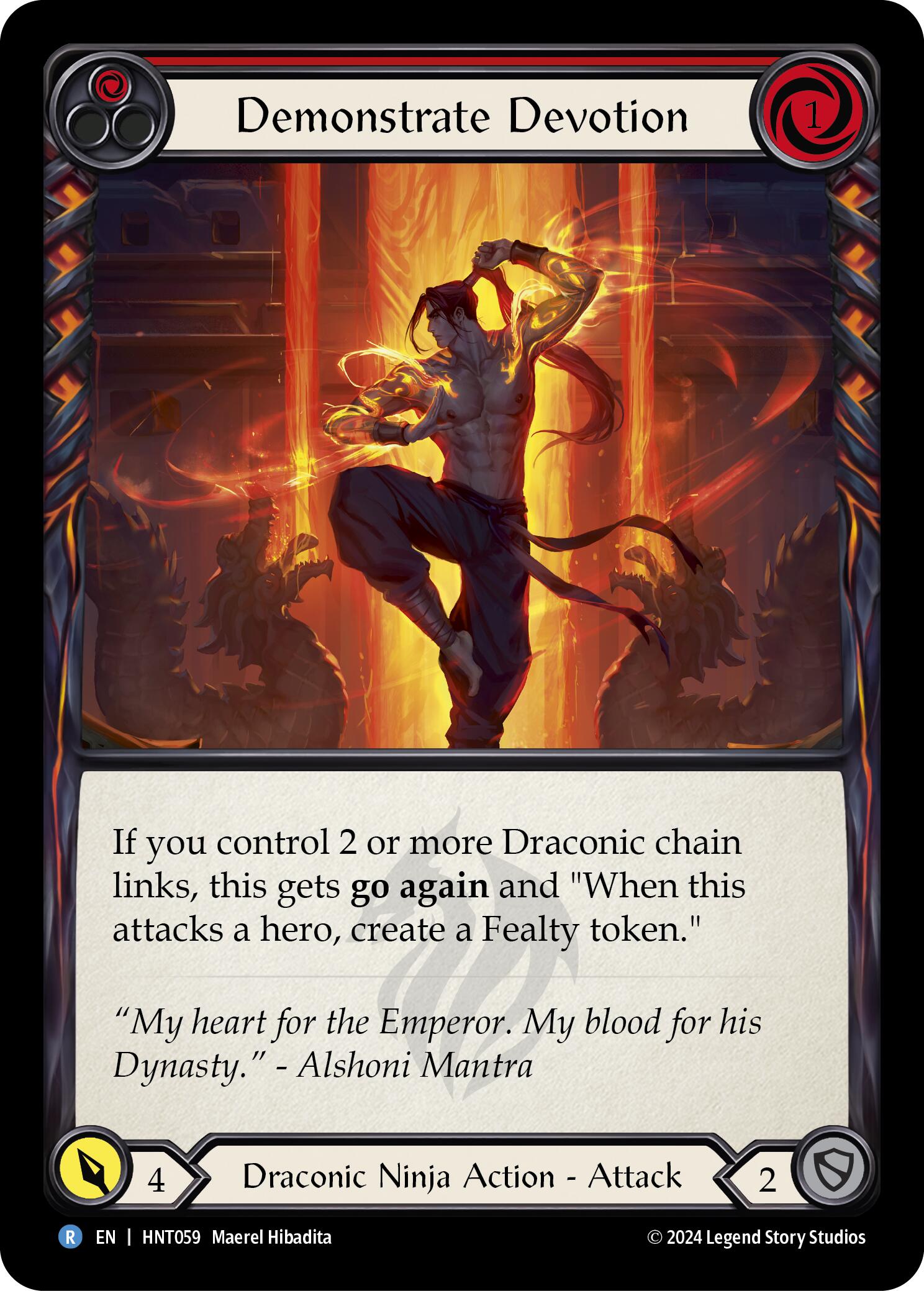 Demonstrate Devotion (Red) [HNT059] (The Hunted)  Rainbow Foil | Gam3 Escape