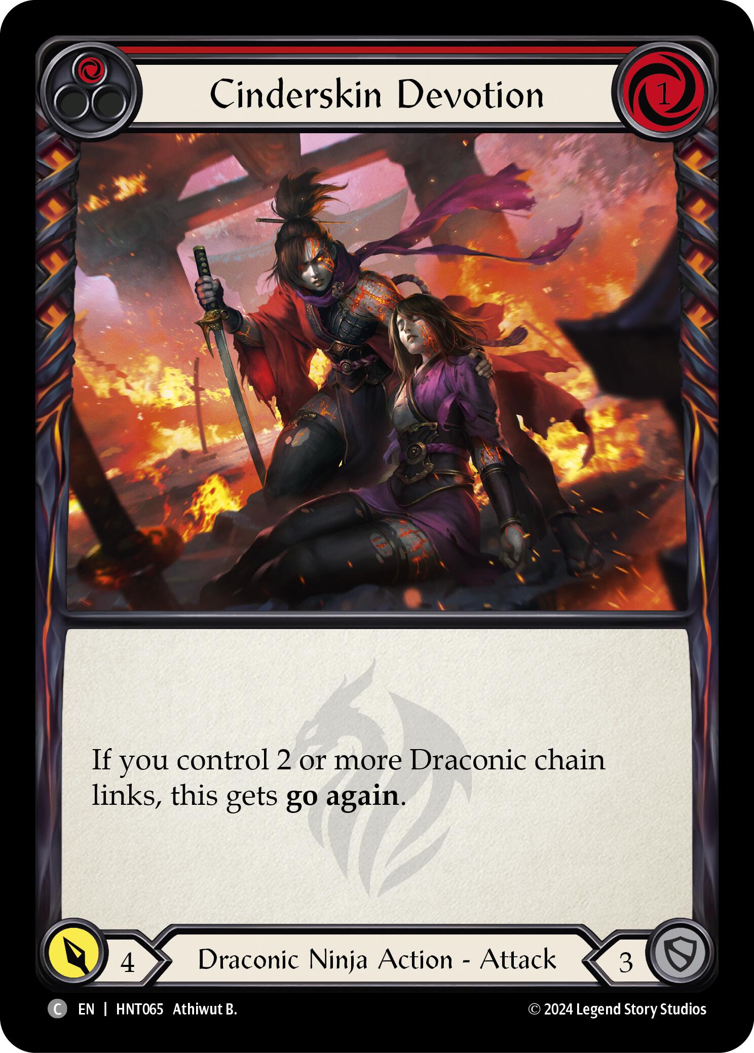 Cinderskin Devotion (Red) [HNT065] (The Hunted) | Gam3 Escape