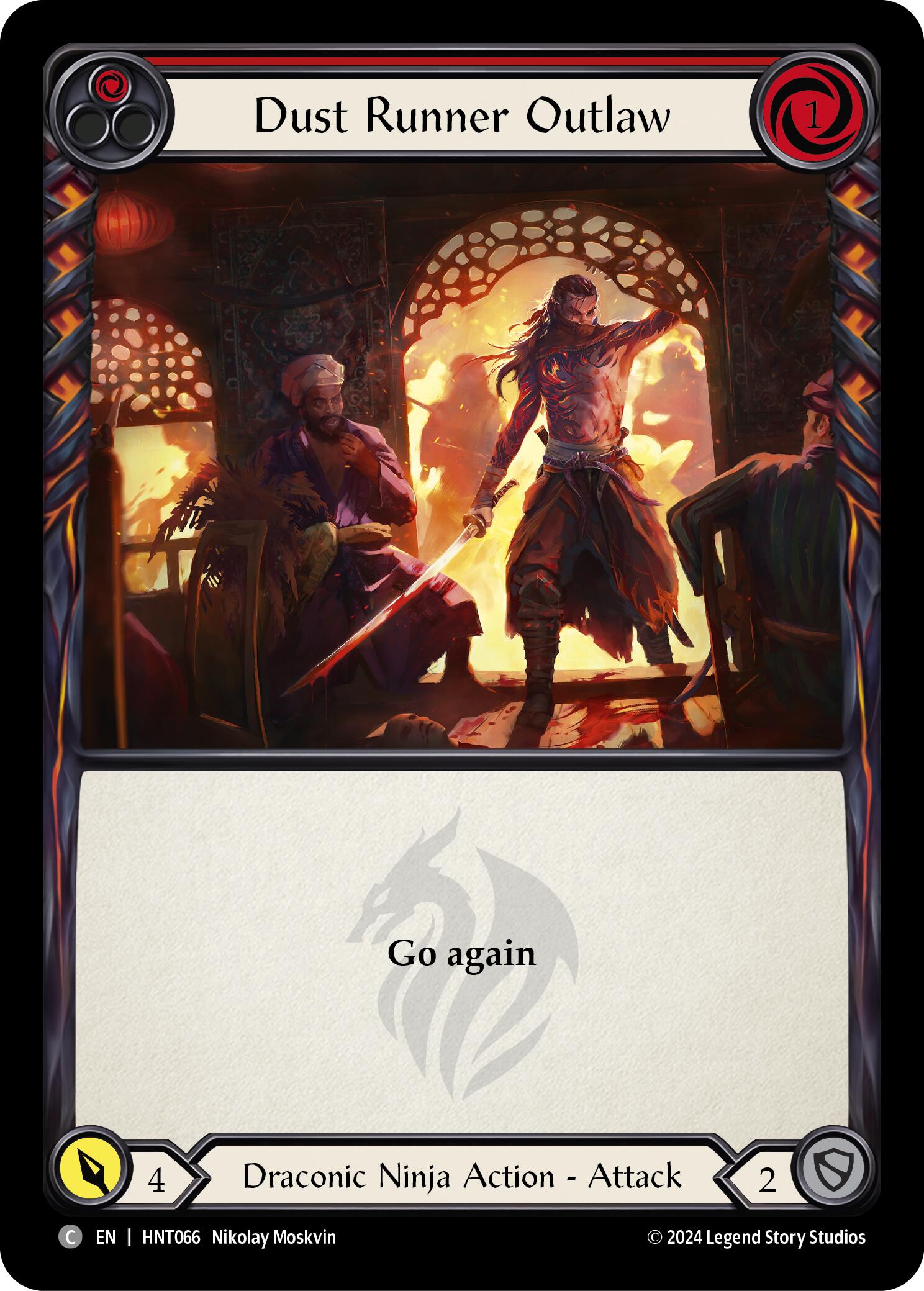 Dust Runner Outlaw (Red) [HNT066] (The Hunted)  Rainbow Foil | Gam3 Escape