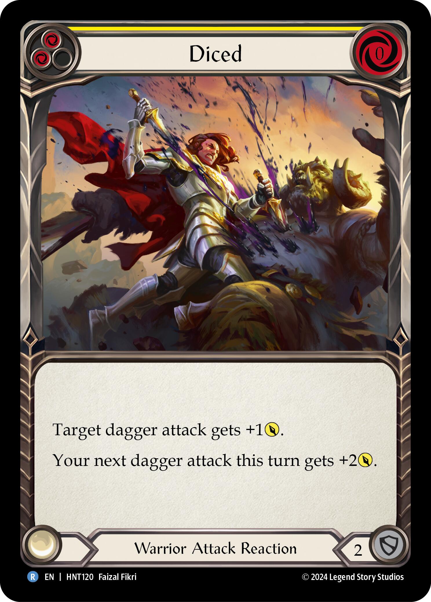 Diced (Yellow) [HNT120] (The Hunted)  Rainbow Foil | Gam3 Escape