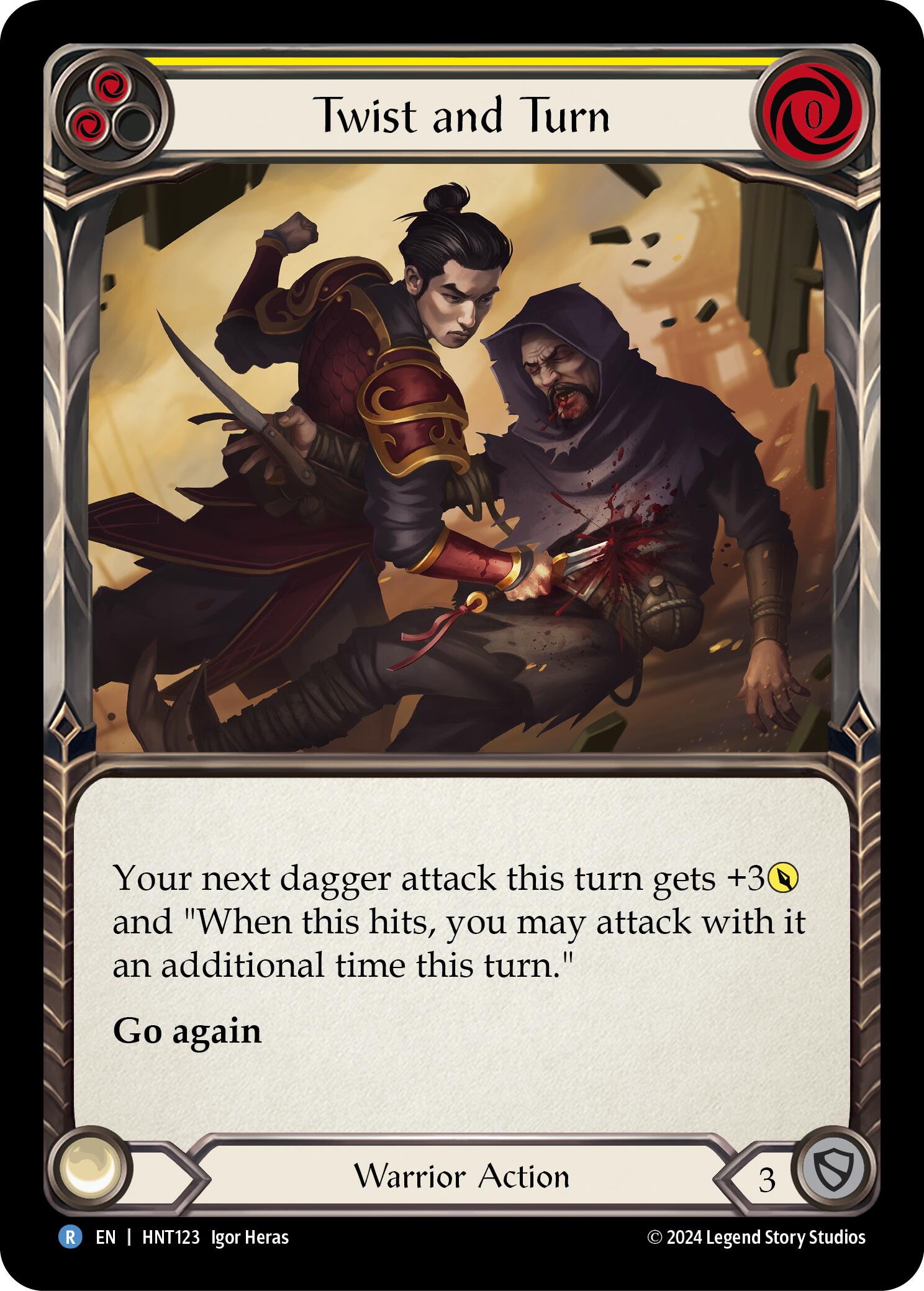 Twist and Turn (Yellow) [HNT123] (The Hunted)  Rainbow Foil | Gam3 Escape