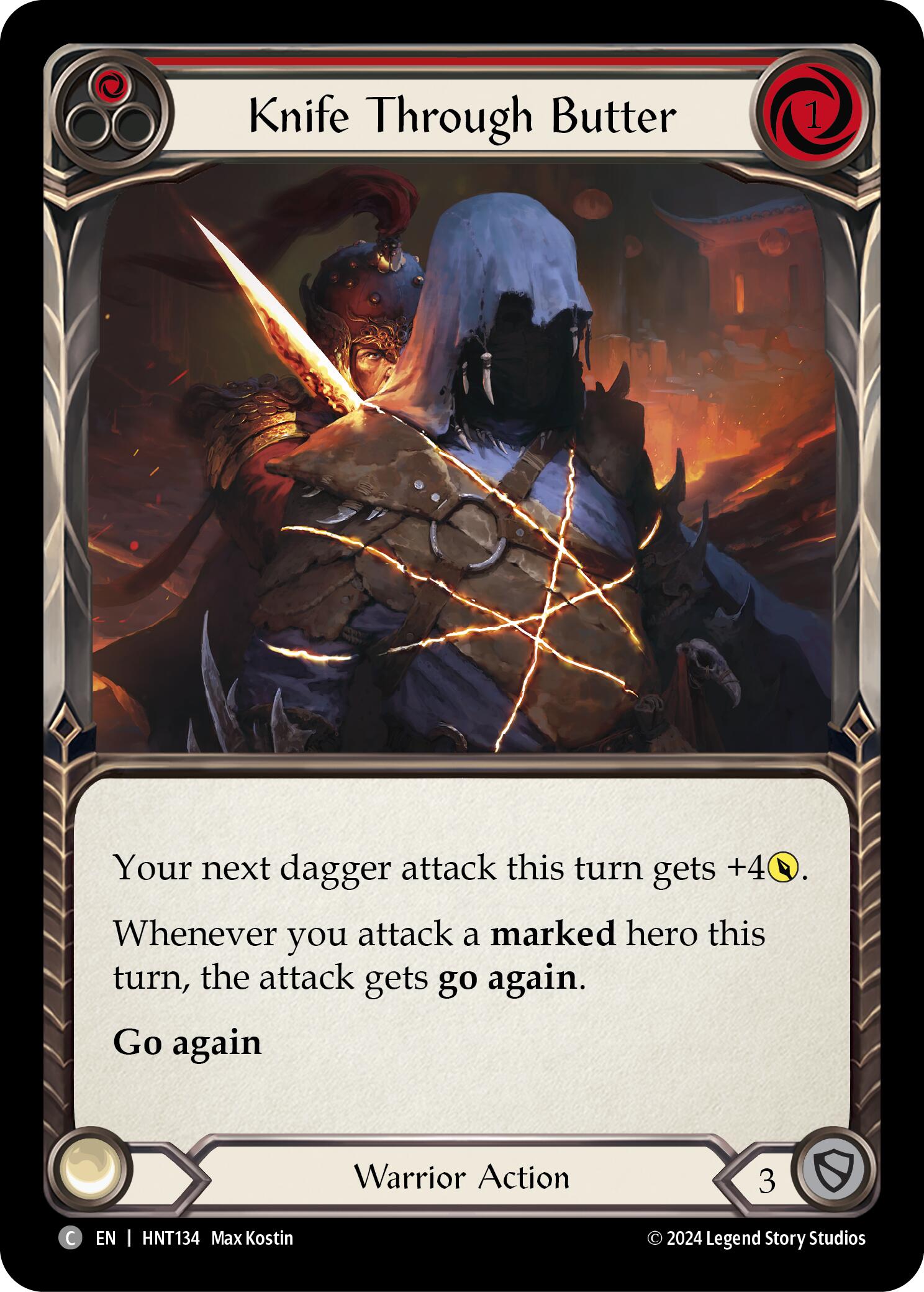 Knife through Butter (Red) [HNT134] (The Hunted) | Gam3 Escape