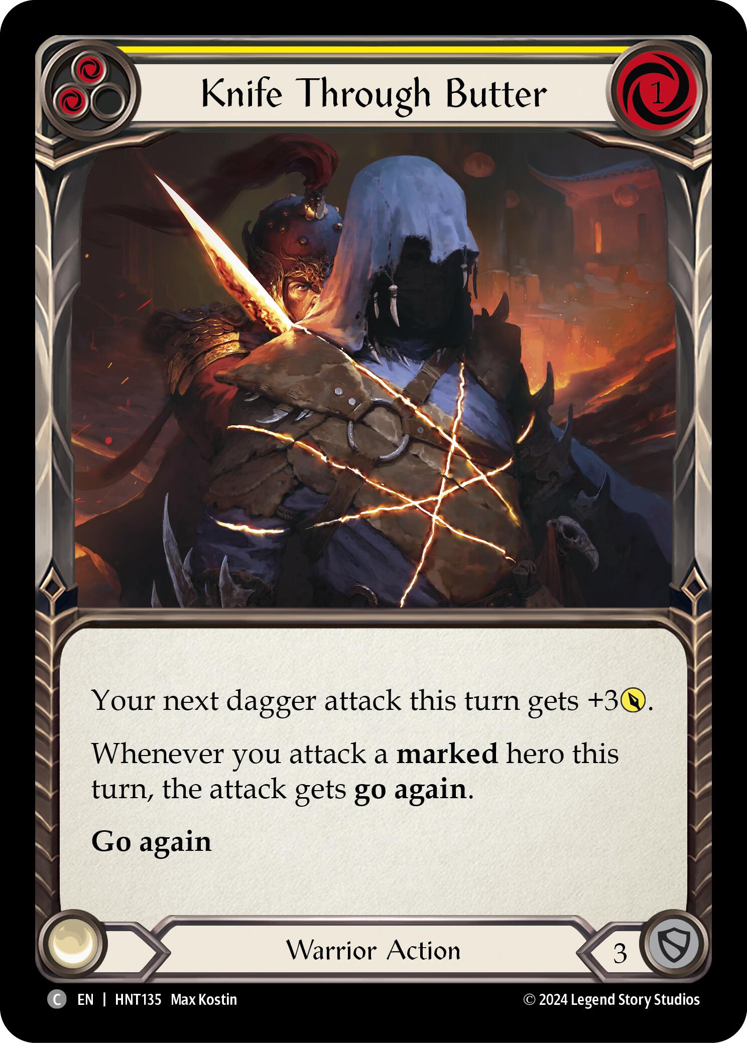 Knife through Butter (Yellow) [HNT135] (The Hunted)  Rainbow Foil | Gam3 Escape