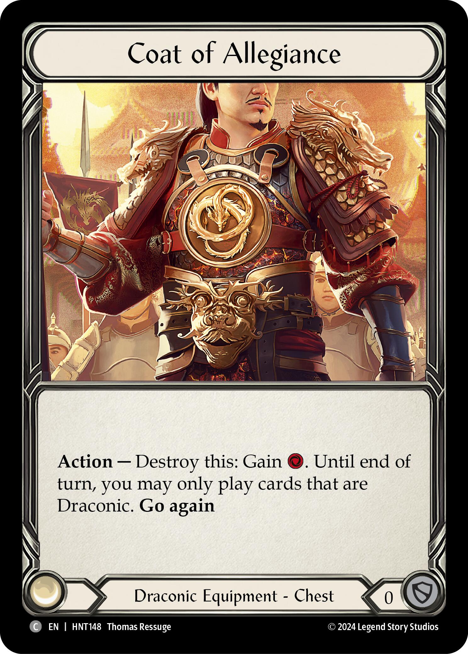 Coat of Allegiance [HNT148] (The Hunted)  Cold Foil | Gam3 Escape