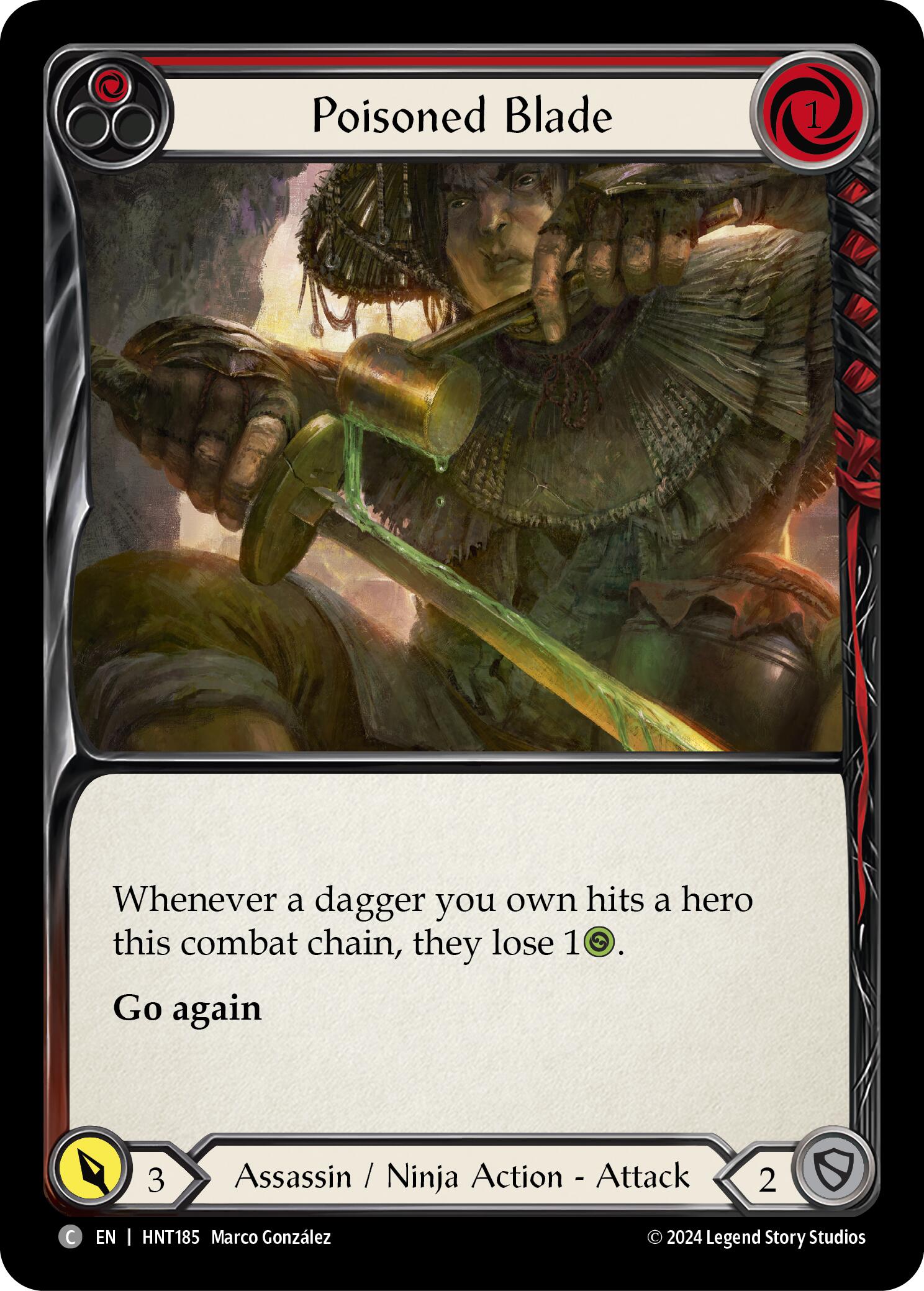 Poisoned Blade (Red) [HNT185] (The Hunted) | Gam3 Escape