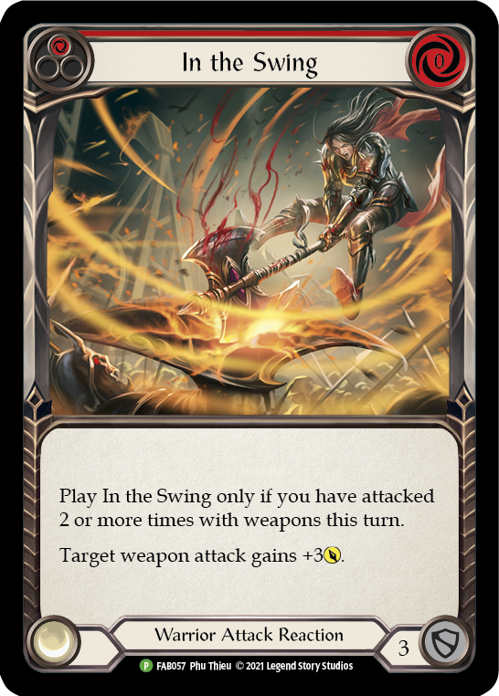 In the Swing (Red) [FAB057] (Promo)  Rainbow Foil | Gam3 Escape