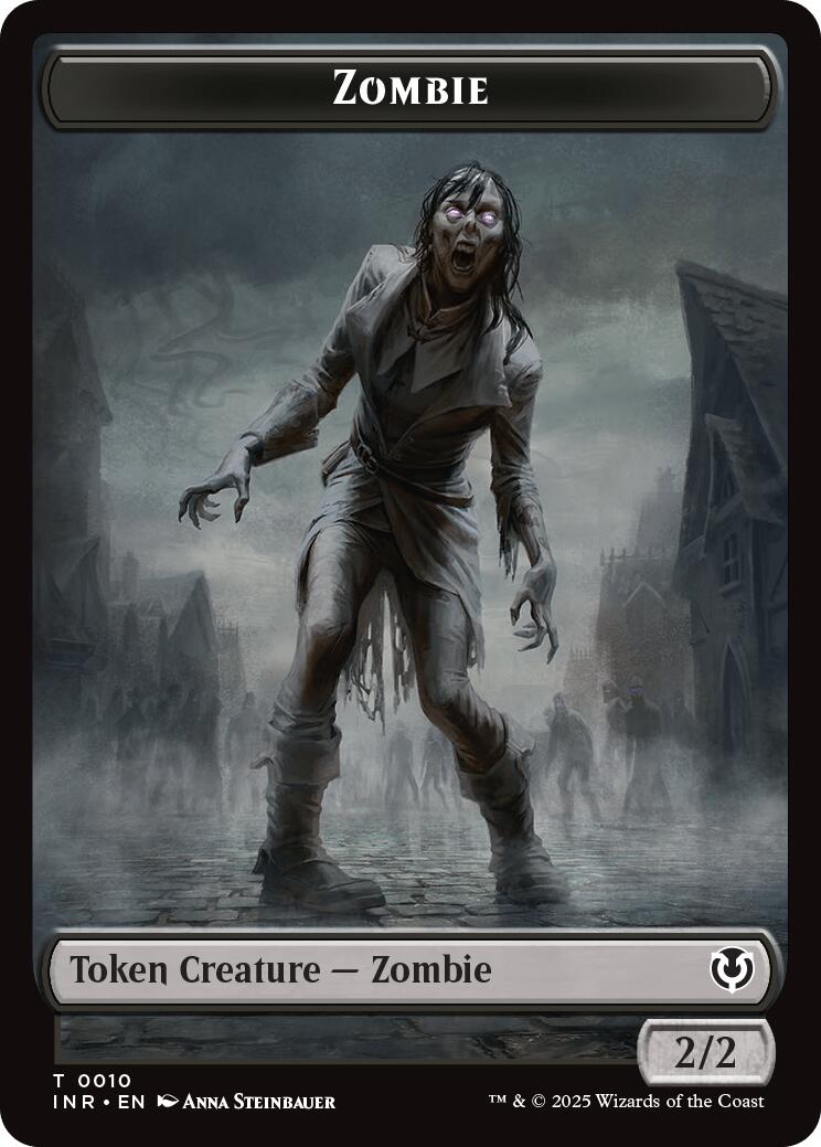 Zombie (0010) // Blood Double-Sided Token [Innistrad Remastered Tokens] | Gam3 Escape