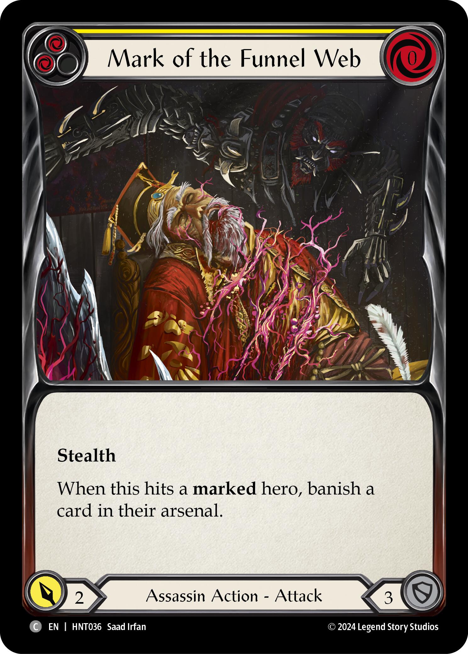 Mark of the Funnel Web (Yellow) [HNT036] (The Hunted)  Rainbow Foil | Gam3 Escape