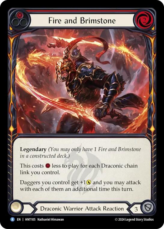 Fire and Brimstone [HNT105] (The Hunted)  Rainbow Foil | Gam3 Escape