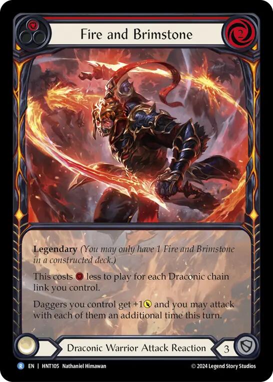 Fire and Brimstone (Extended Art) [HNT105] (The Hunted)  Rainbow Foil | Gam3 Escape