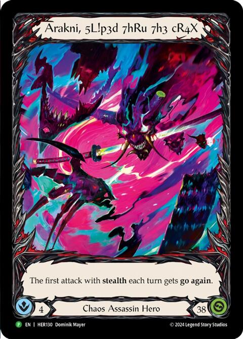 Arakni, 5L!p3d 7hRu 73h cR4X (Extended Art) [HER130] (Promo)  Cold Foil | Gam3 Escape