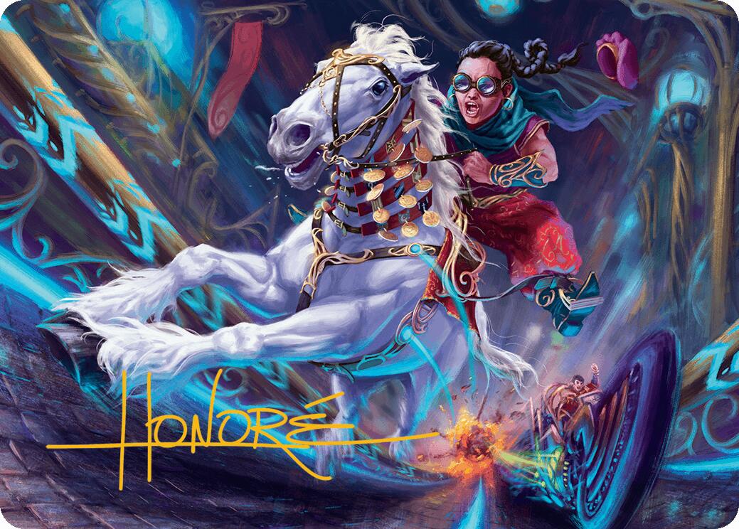 Gilded Ghoda Art Card (Gold-Stamped Signature) [Aetherdrift Art Series] | Gam3 Escape