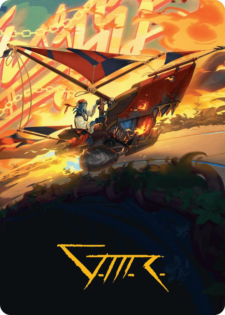 Boosted Sloop Art Card (Gold-Stamped Signature) [Aetherdrift Art Series] | Gam3 Escape