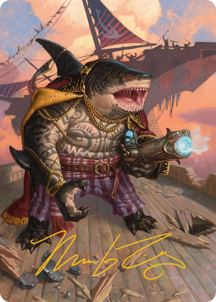 Captain Howler, Sea Scourge Art Card (4/54) (Gold-Stamped Signature) [Aetherdrift Art Series] | Gam3 Escape