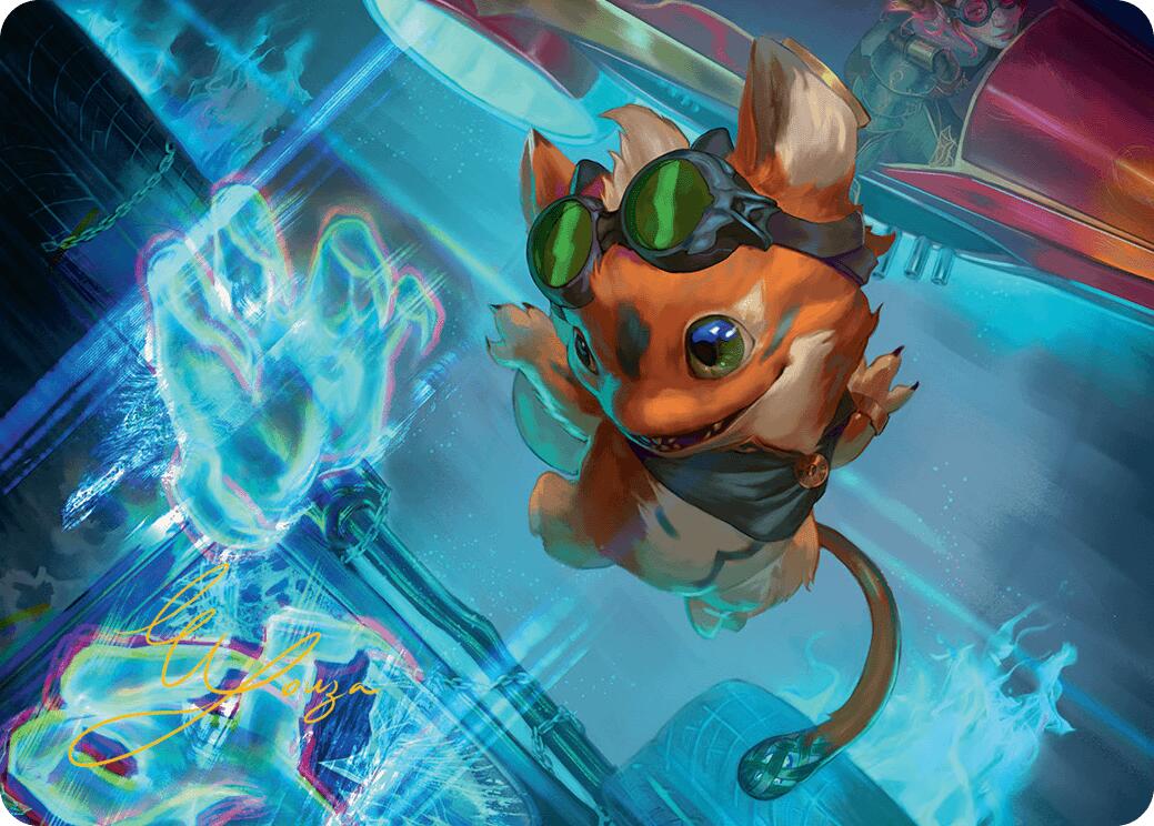 Loot, the Pathfinder Art Card (Gold-Stamped Signature) [Aetherdrift Art Series] | Gam3 Escape