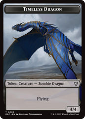 Timeless Dragon // Zombie (0007) Double-Sided Token [Aetherdrift Tokens] | Gam3 Escape