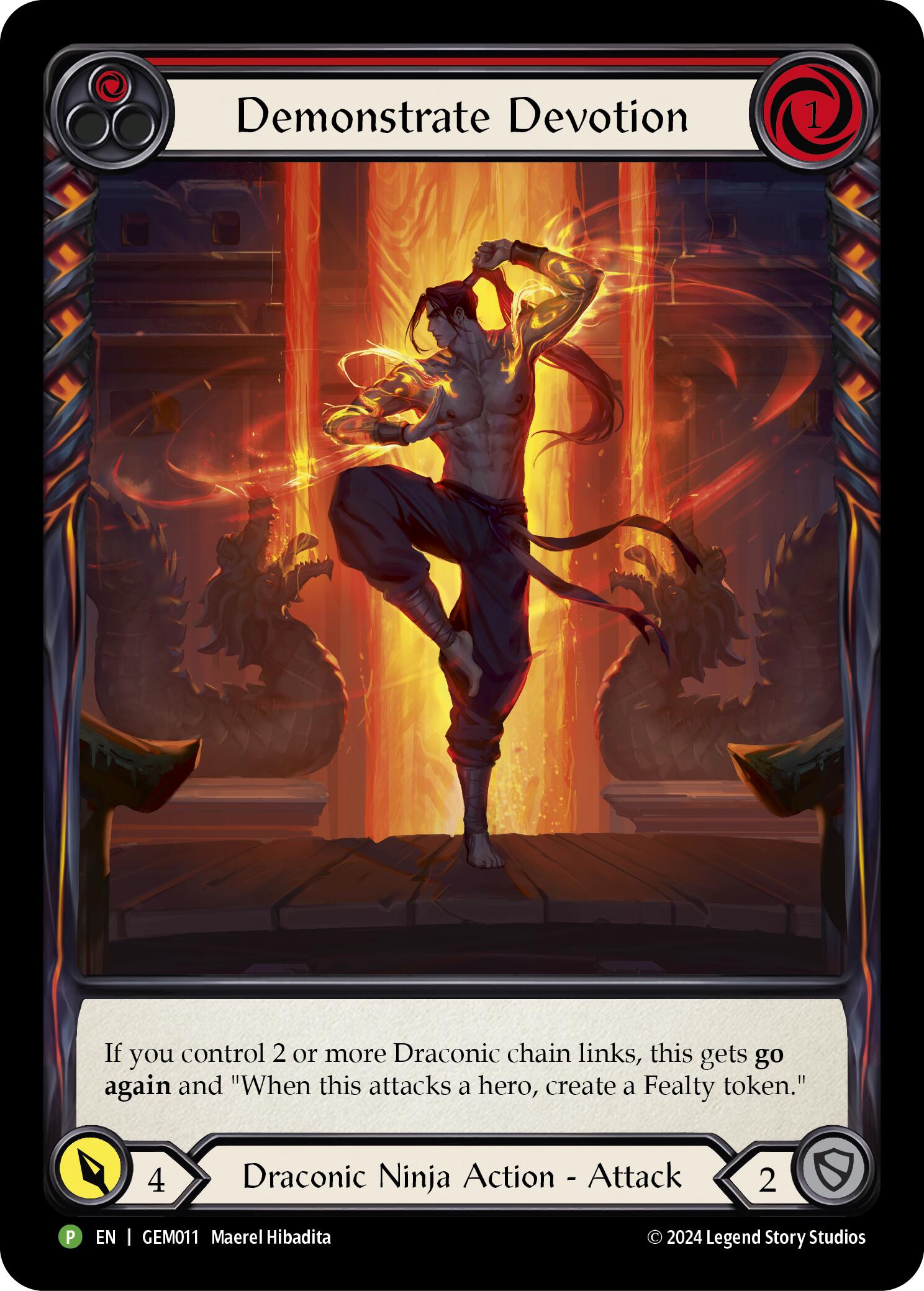 Demonstrate Devotion (Red) [GEM011] (GEM Pack 1)  Rainbow Foil | Gam3 Escape