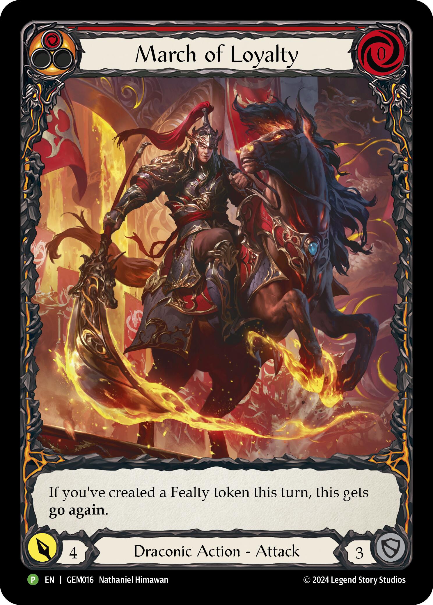March of Loyalty (Red) [GEM016] (GEM Pack 1)  Rainbow Foil | Gam3 Escape