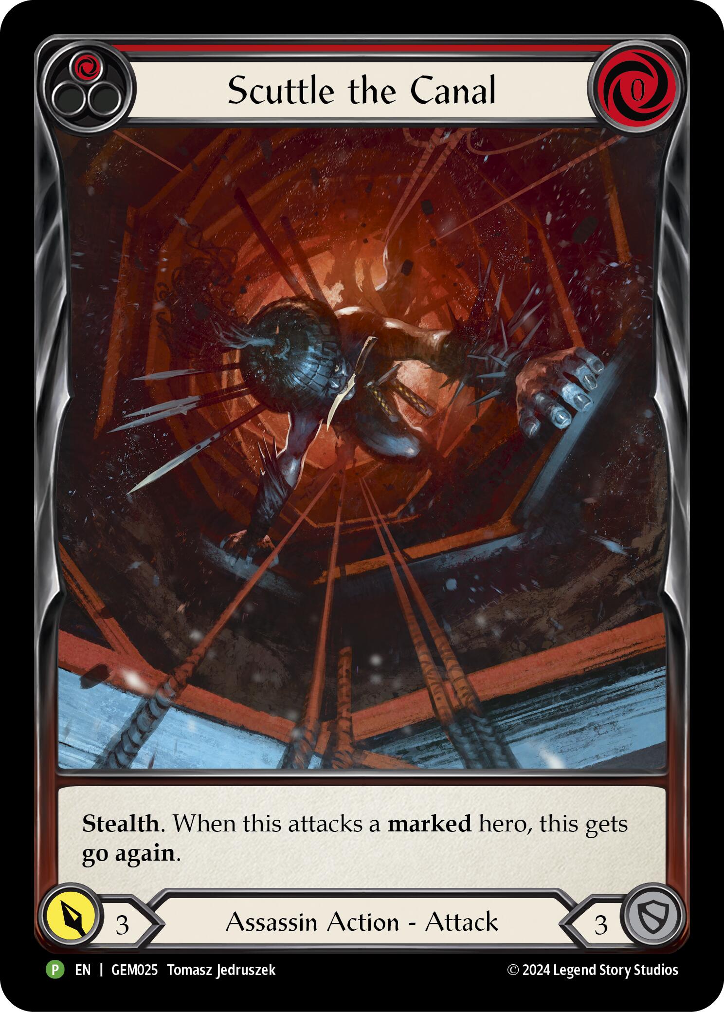 Scuttle the Canal (Red) [GEM025] (GEM Pack 1)  Rainbow Foil | Gam3 Escape