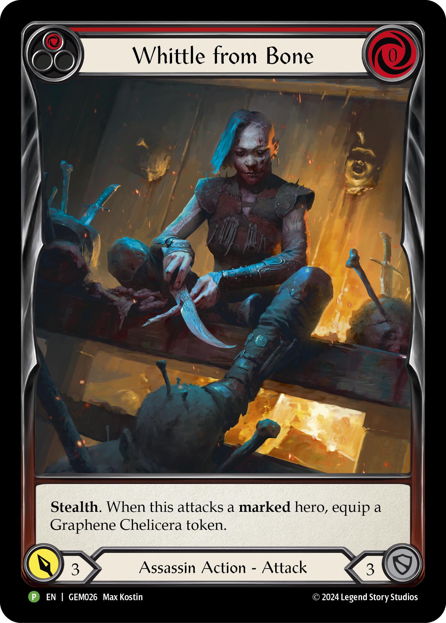 Whittle from Bone (Red) [GEM026] (GEM Pack 1)  Rainbow Foil | Gam3 Escape