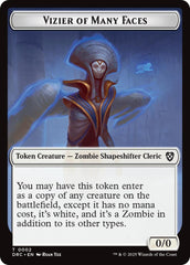 Vizier of Many Faces // Zombie (0003) Double-Sided Token [Aetherdrift Tokens] | Gam3 Escape