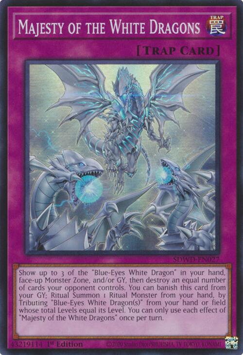 Majesty of the White Dragons [SDWD-EN027] Super Rare | Gam3 Escape